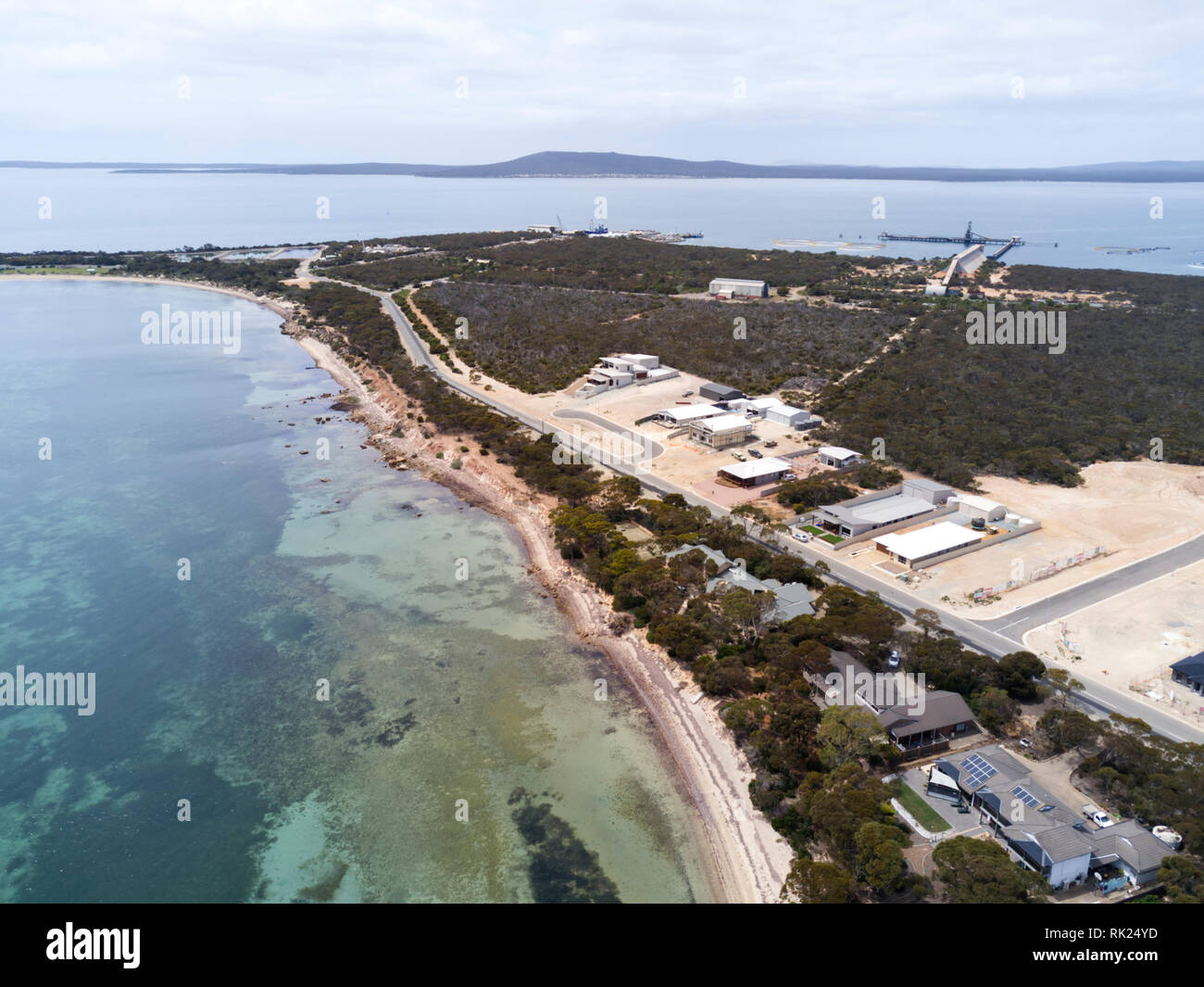 Vue aérienne de lotissements à Port Lincoln Lincoln Cove Australie du Sud Banque D'Images