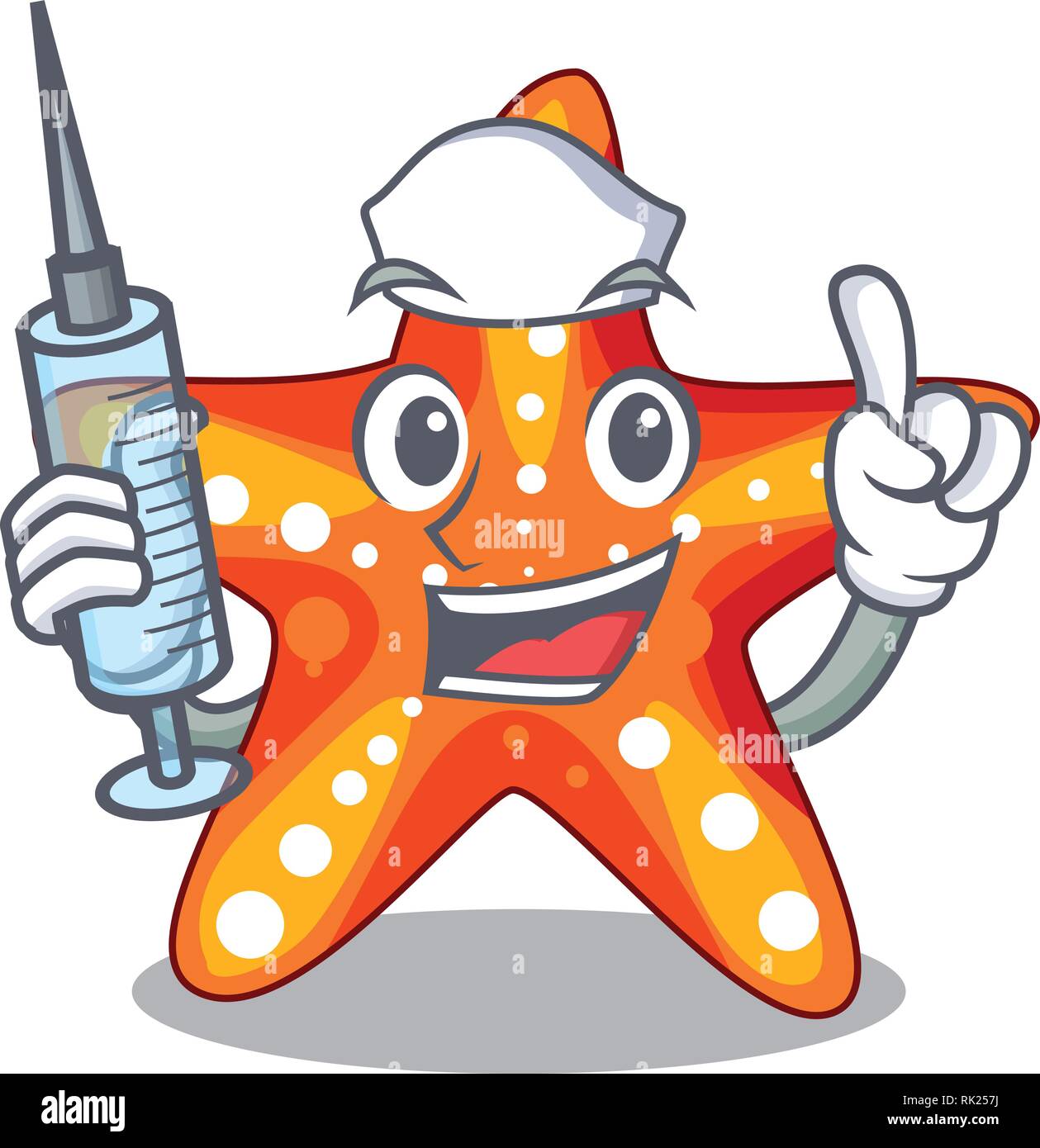 L Etoile De L Infirmiere Dans La Caricature Drole De Forme Image Vectorielle Stock Alamy