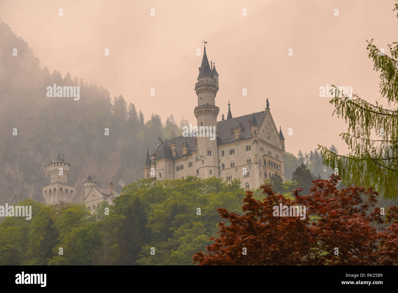 Le magnifique château de Neuschwanstein en Bavière, Allemagne Banque D'Images