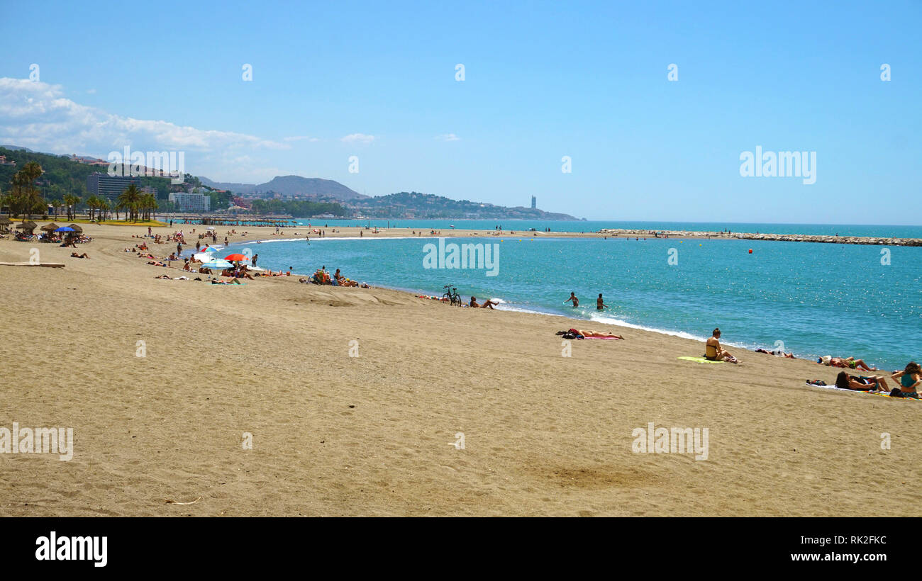 Malaga Espagne Le 13 Juin 2018 Vue Panoramique De La