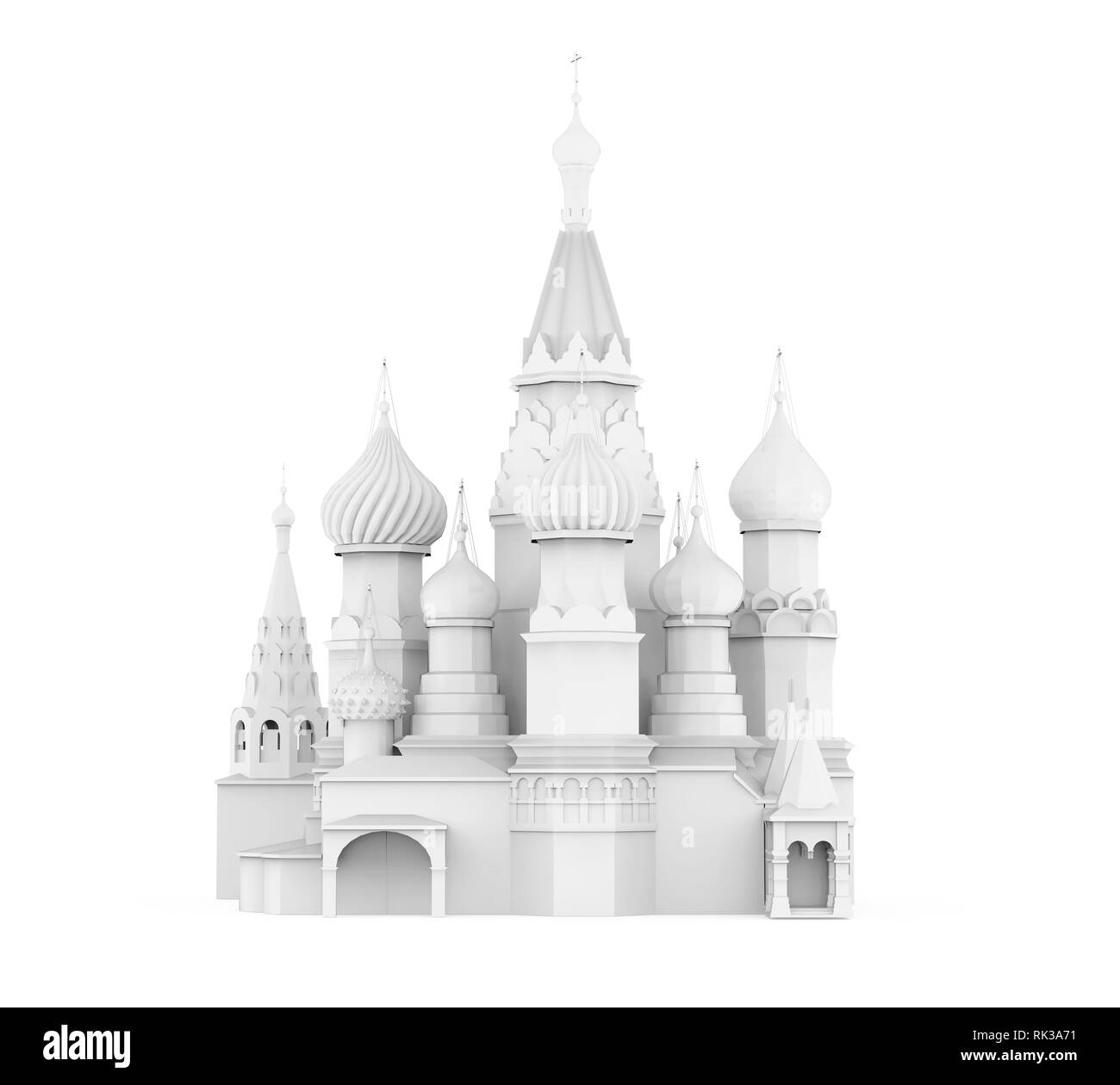 White la cathédrale de Saint Basil Isolated Banque D'Images