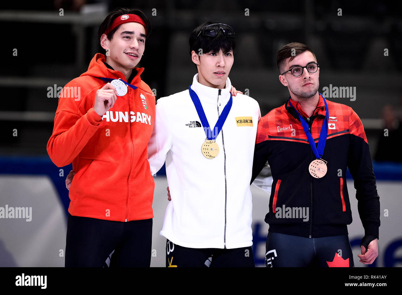 Torino, Italia. 09Th Feb 2019. Crédit photo : LaPresse/Alamy Vivre la Coupe du Monde NewsISU courte piste, Torino, Italia Banque D'Images