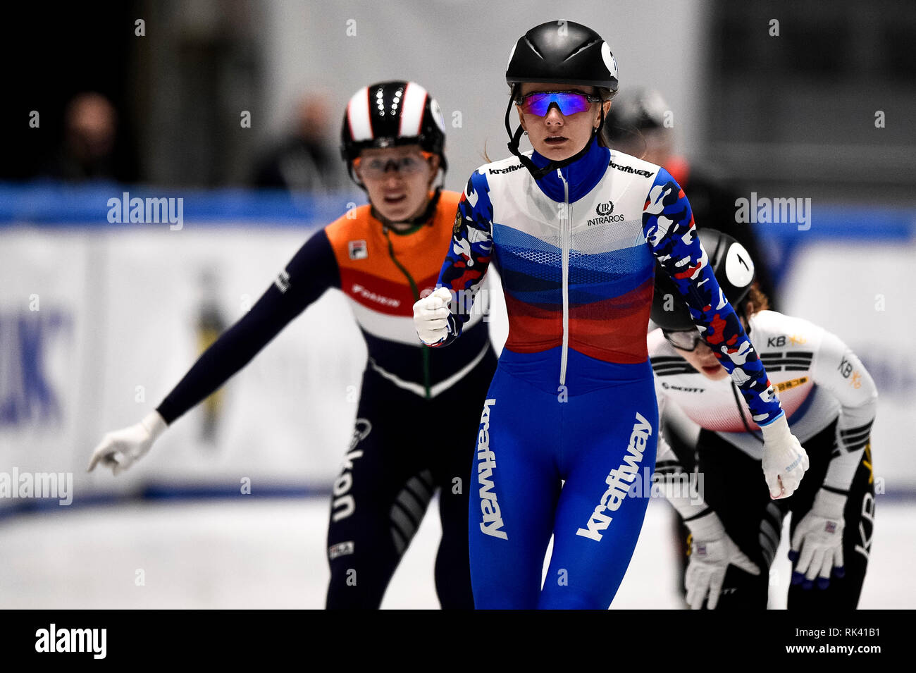 Torino, Italia. 09Th Feb 2019. Crédit photo : LaPresse/Alamy Vivre la Coupe du Monde NewsISU courte piste, Torino, Italia Banque D'Images