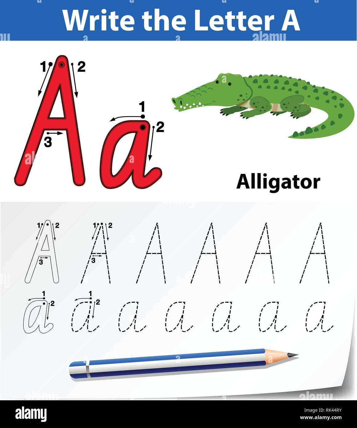 Lettre d'un alphabet de traçage illustration feuilles Illustration de Vecteur