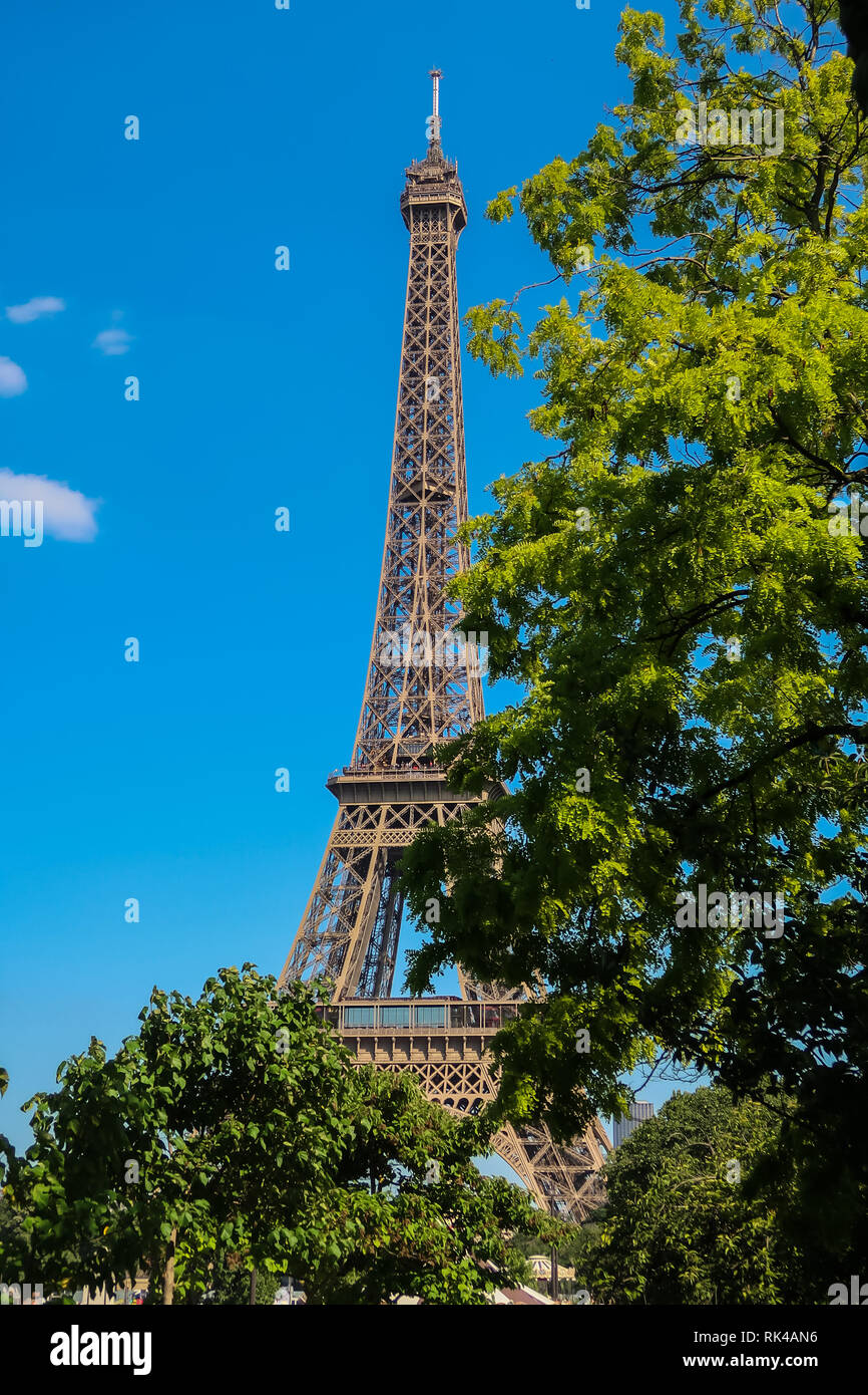Tour Eiffel Tower Paris France Banque D'Images