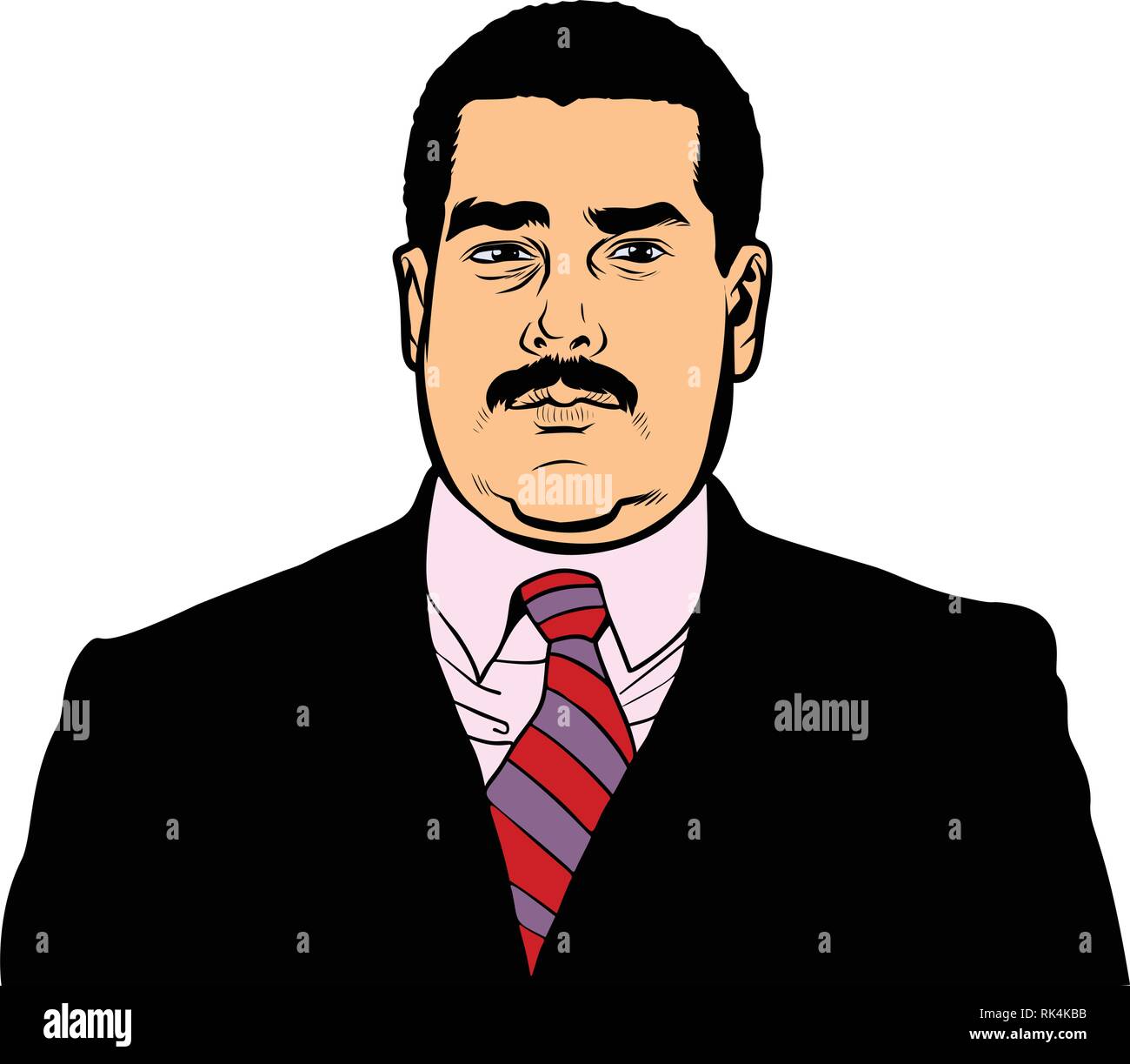 Nicolas Maduro 46e Président du Venezuela Illustration de Vecteur