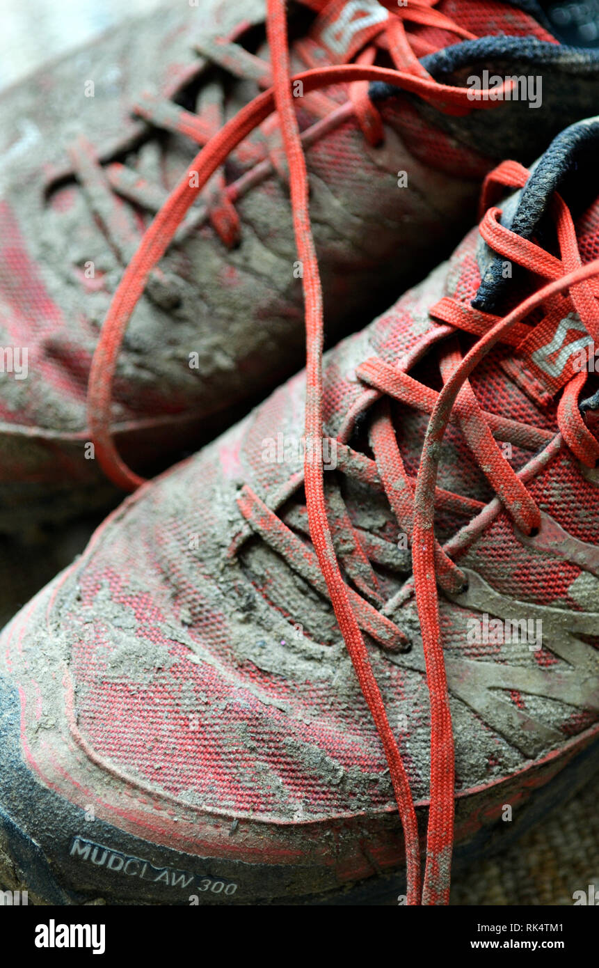 Chaussures de course cross-country sale Banque D'Images