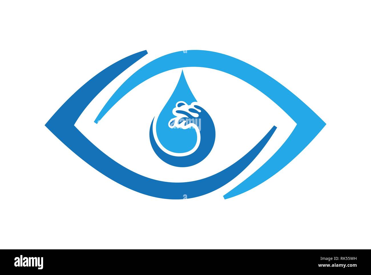 Résumé de l'eau logo icône oeil Banque D'Images