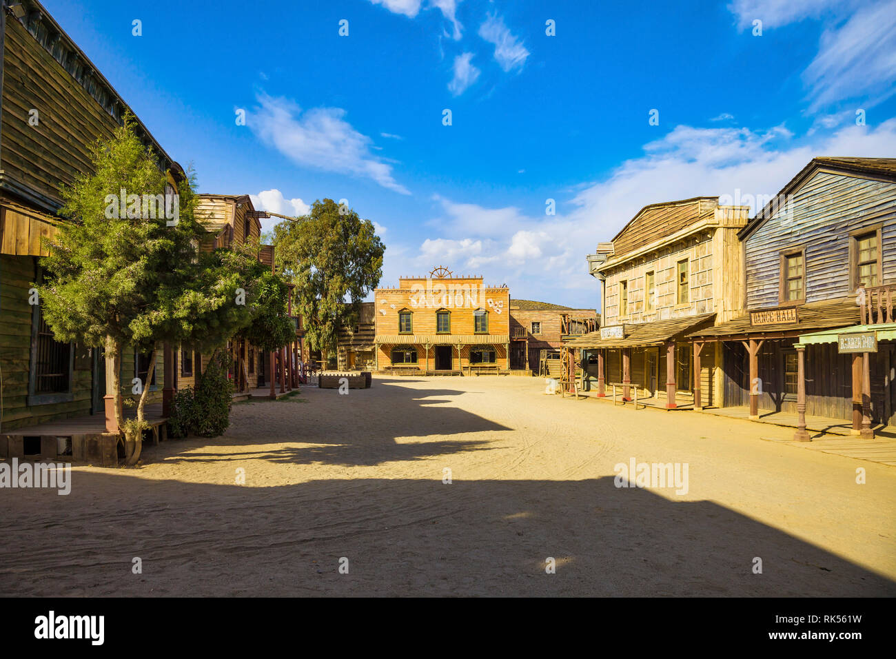 Désert de Tabernas, Almeria Andalousie / ESPAGNE - 18 septembre 2011 : western spaghetti film qu'a été présenté, le 18 septembre 2011 dans le désert de Tabernas. Saloon Banque D'Images