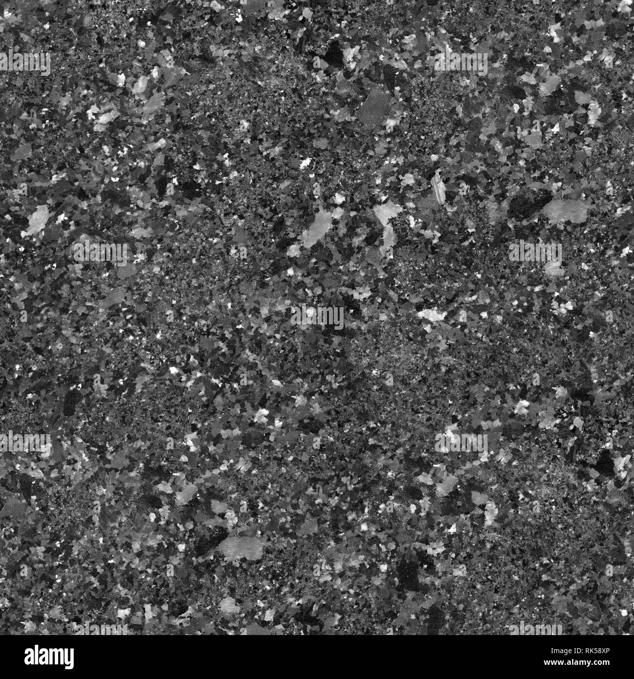 La texture de granit noir. Close up shot. Fond carré transparent, tuile prête. Banque D'Images