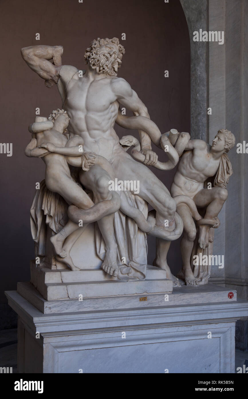 Le groupe Laocoon, Rome, musées du Vatican Banque D'Images