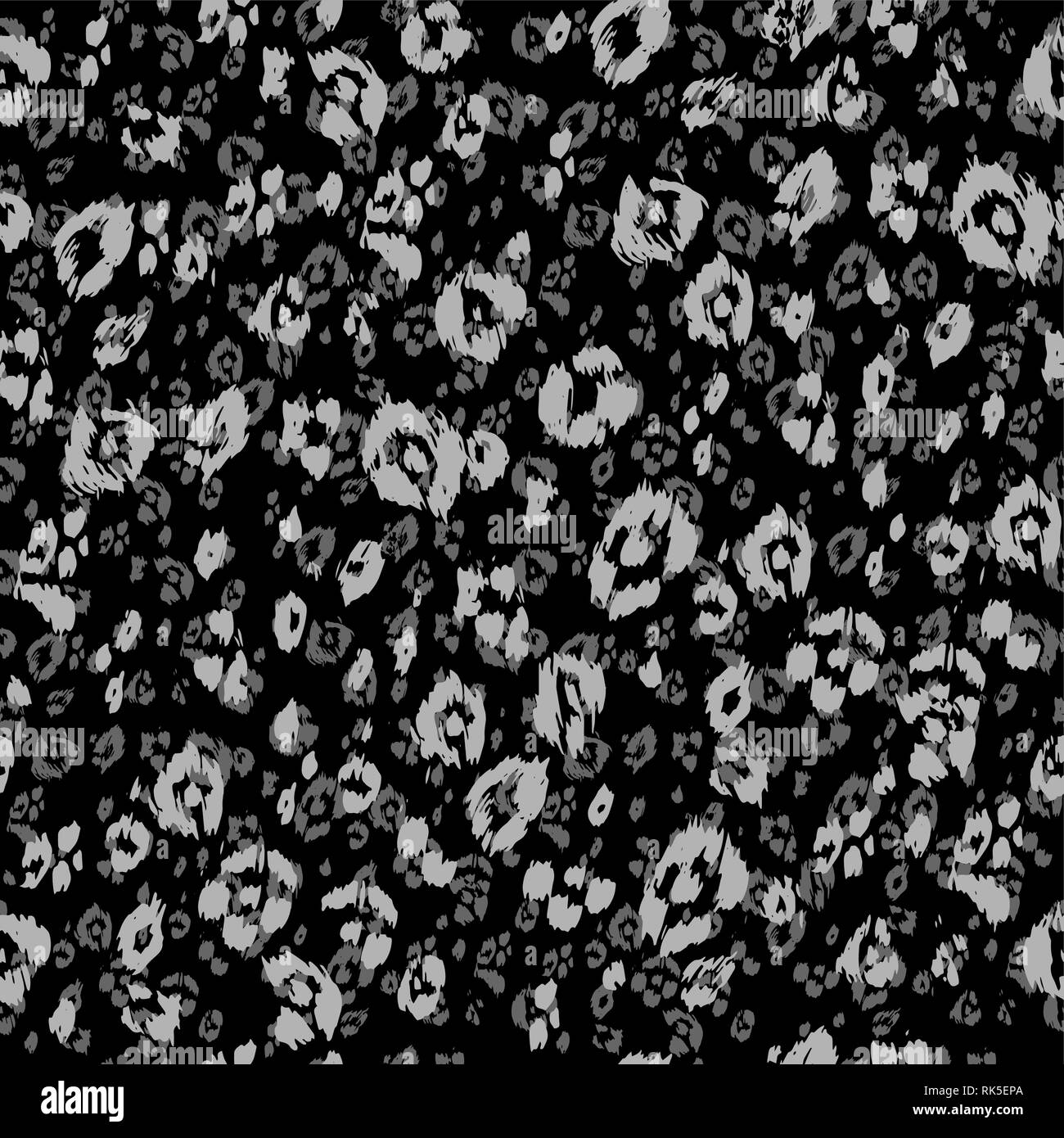 Peau tachetée léopard fond monochrome. Animal foncé modèle homogène. Illustration de Vecteur