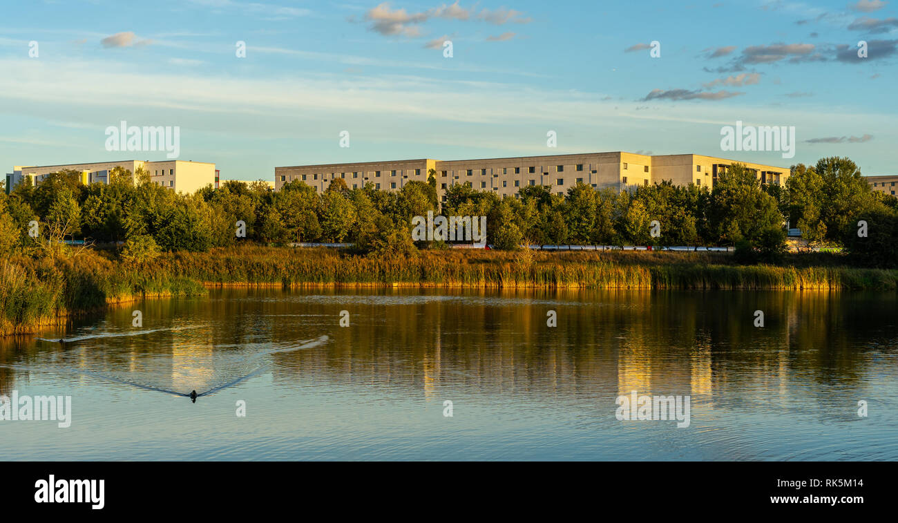 Les immeubles résidentiels dans la zone métropolitaine 130. Berlin. L'Allemagne. Banque D'Images