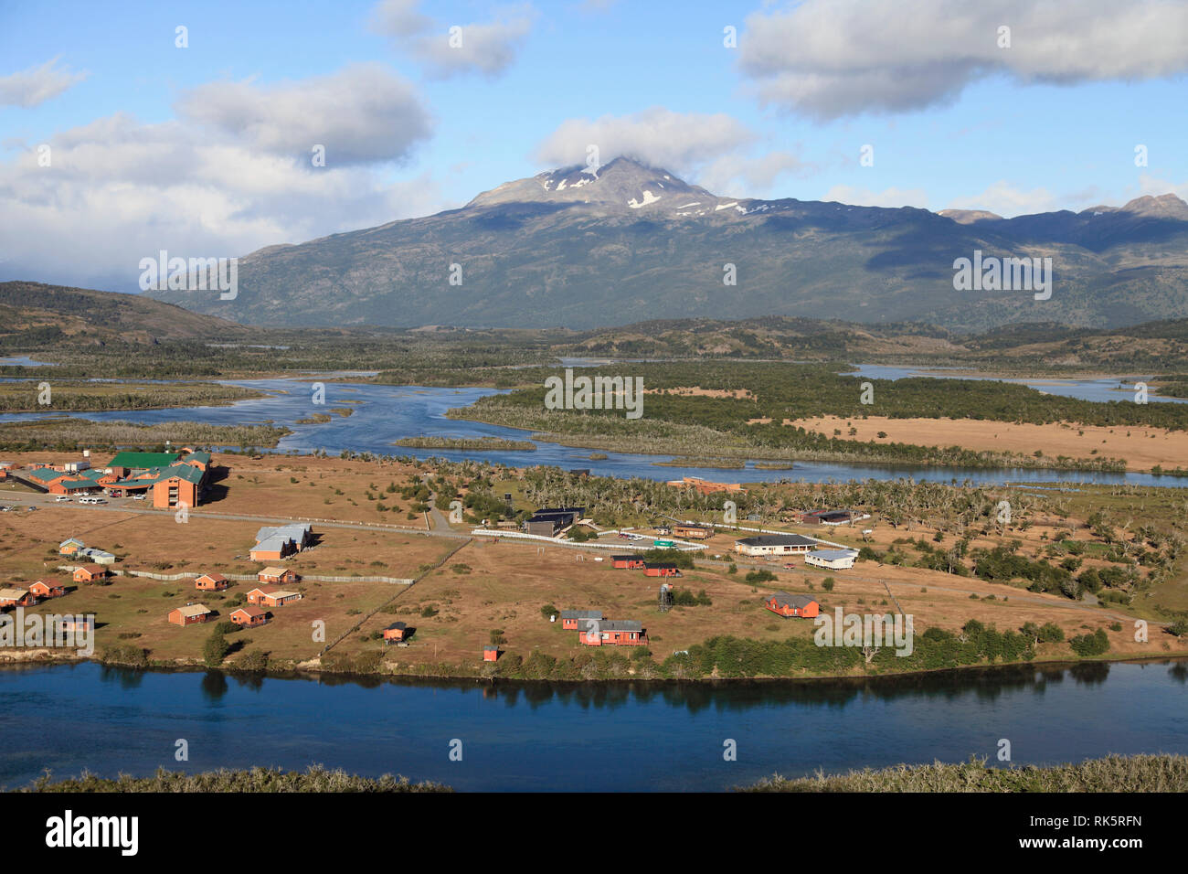 Le Chili, Magallanes, Torres del Paine, parc national, Rio Serrano, Banque D'Images