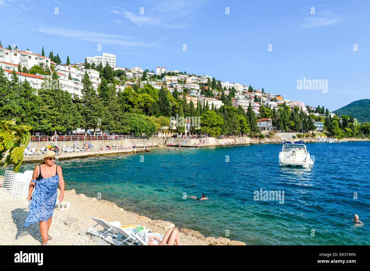 Côte à Neum, Bosnie-Herzégovine Banque D'Images