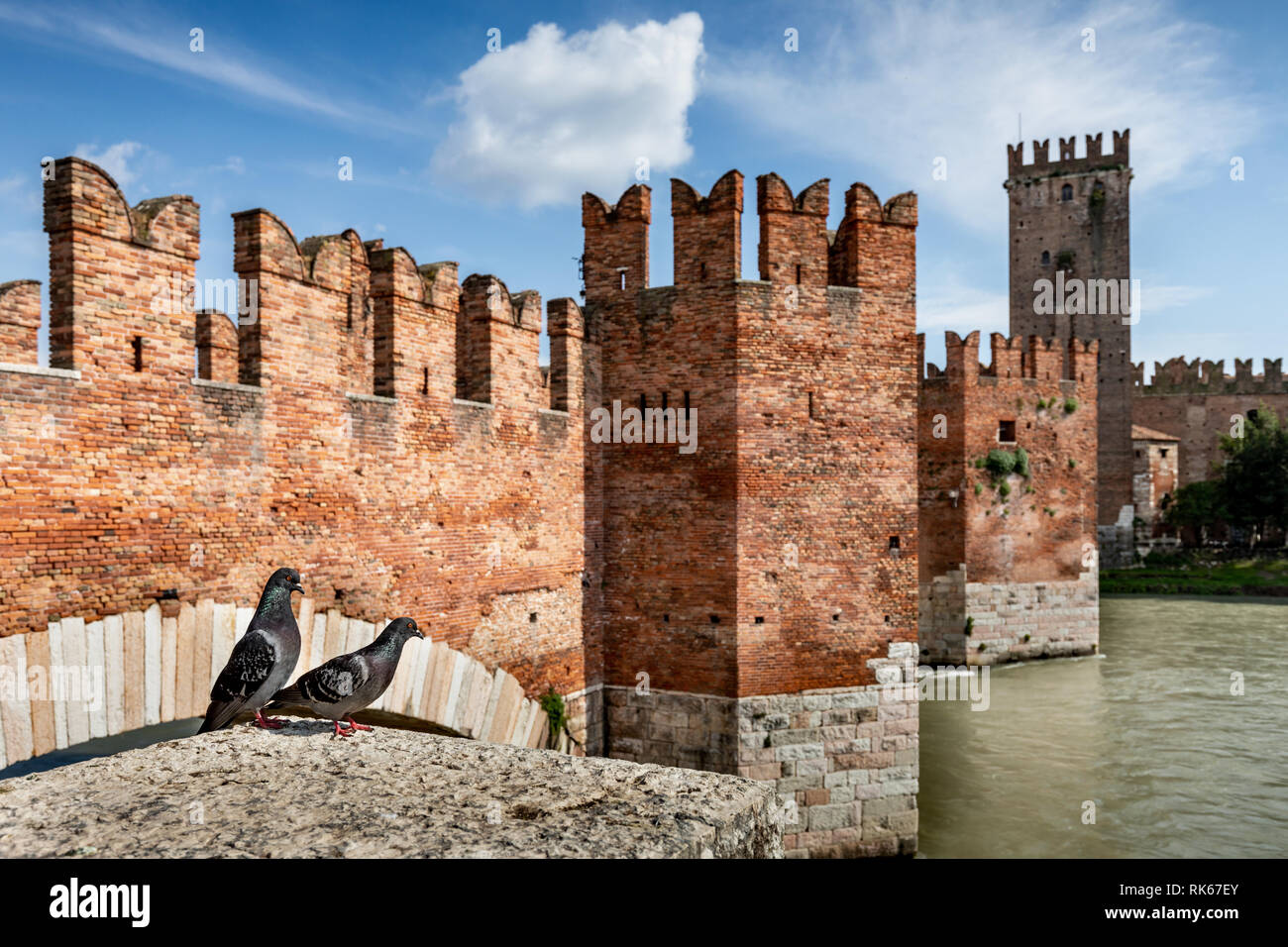 Musée de Castelvecchio, dans la ville de Vérone, Italie du Nord Banque D'Images