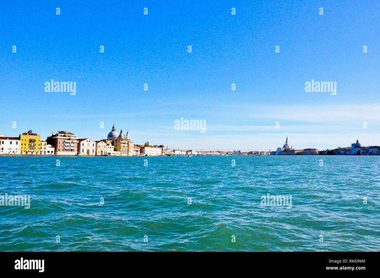 Panorama de la ville de Venise vue bigwater. Italie Banque D'Images