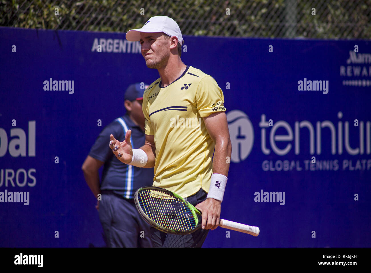 Buenos Aires, capitale fédérale, l'Argentine. Feb 9, 2019. L'Argentine a commencé à ouvrir sa version 2019, ce samedi, avec la première qualy allumettes et le tirage du tableau principal. À partir de 11 heures du matin, la phase préliminaire a commencé.Dans la cour principale de l'Agence suédoise de Guillermo Vilas Elias Ymer battu l'Argentin Juan Pablo Ficovich dans trois ensembles 3-6 ; 6-4 ; 7-5, alors qu'en cour 2, dans le même temps le Brésilien Rogerio Dutra Silva a gagné contre le Norvégien Casper Ruud, également en trois sets 6-2 ; 3-6 ; 6-4.Sur la photo le joueur norvégien Casper Ruud. Credit : Roberto Almeida Aveledo/ZUMA/Alamy Fil Live News Banque D'Images