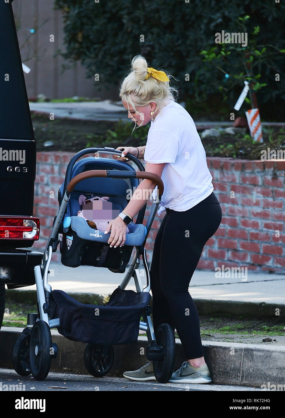 Hilary Duff et sa fille Violet Banques Koma dehors et environ dans la région avec : Hilary Duff, Koma Violet Banques Où : Los Angeles, California, United States Quand : 09 Jan 2019 Credit : WENN.com Banque D'Images