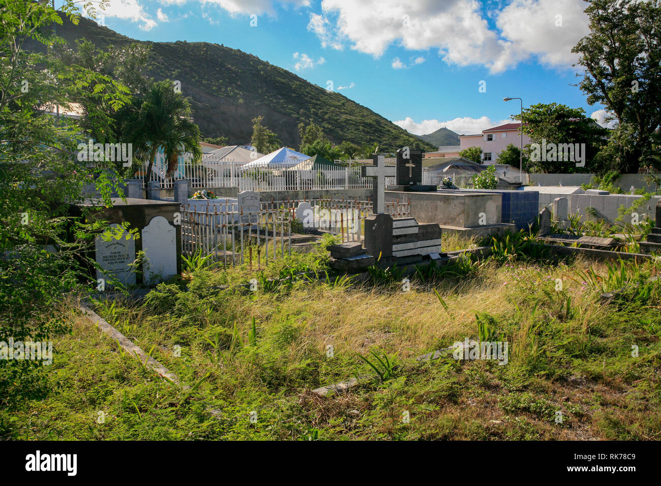 L'île de Saint-Eustache dans les Caraïbes Banque D'Images