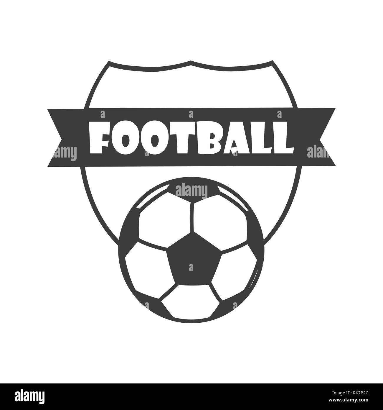 Football, soccer club logo vector, badge modèle. L'étiquette européenne de football, de soccer, de l'emblème et l'élément de conception Illustration de Vecteur