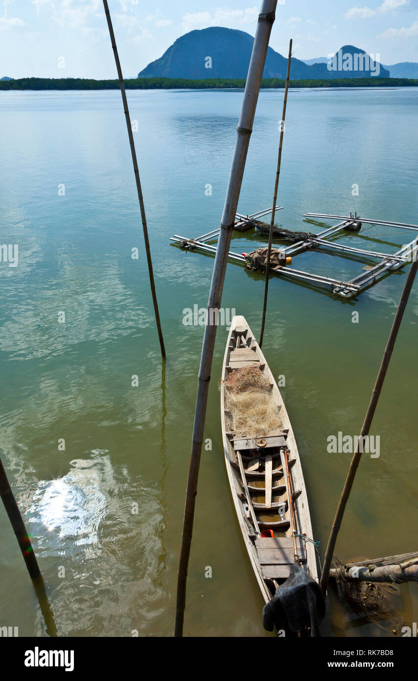 Panyee village de pêcheurs. La baie de Phang Nga, la mer d'Andaman, en Thaïlande, en Asie Banque D'Images