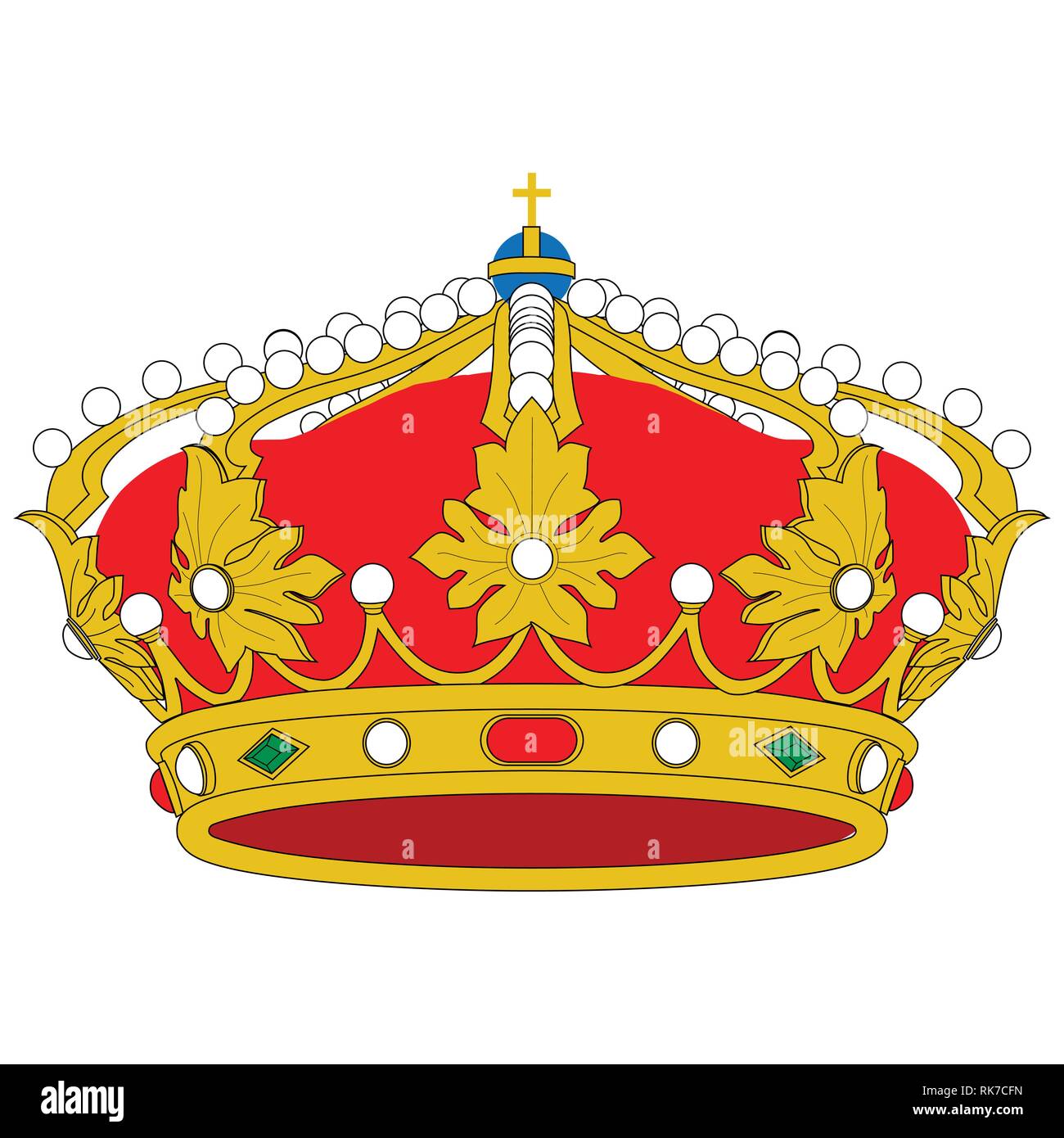 Couronne De La Reine Dans Le Rétro Style Illustration de Vecteur -  Illustration du royaume, dessin: 131291647