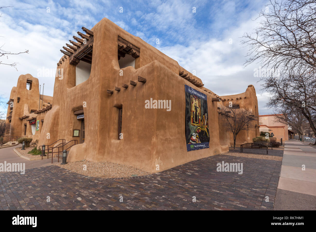New Mexico Museum of Art, Santa Fe, Nouveau Mexique USA Banque D'Images