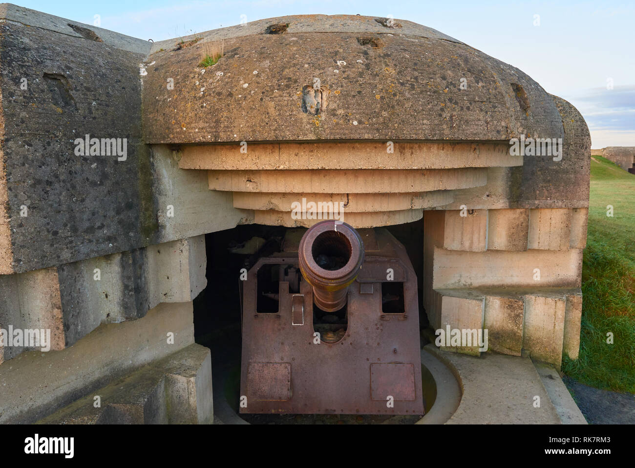 Geman batterie de tir de Longues-sur-mer Normandie Banque D'Images