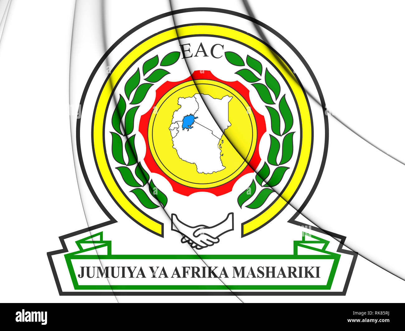 3D Emblème de la communauté de l'Afrique. 3D Illustration. Banque D'Images