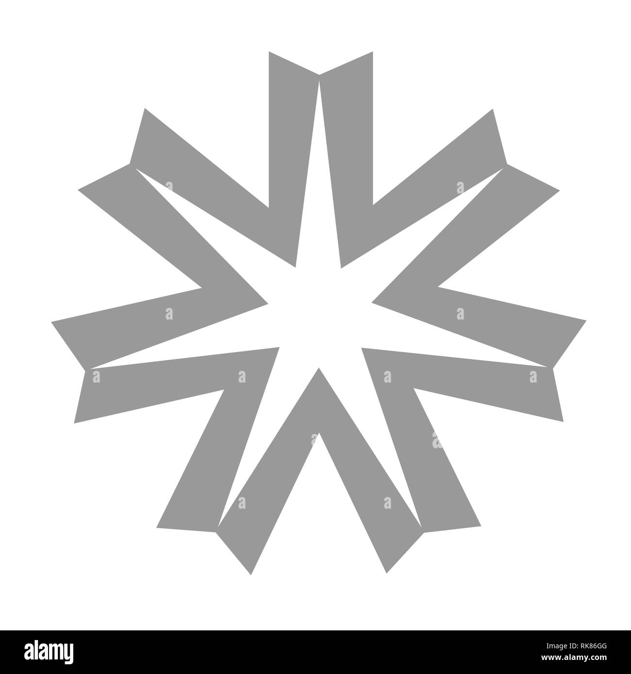 Vector illustration Hokkaido icône symbole du drapeau isolé sur fond blanc. Hokkaido Préfecture du Japon, par région Illustration de Vecteur