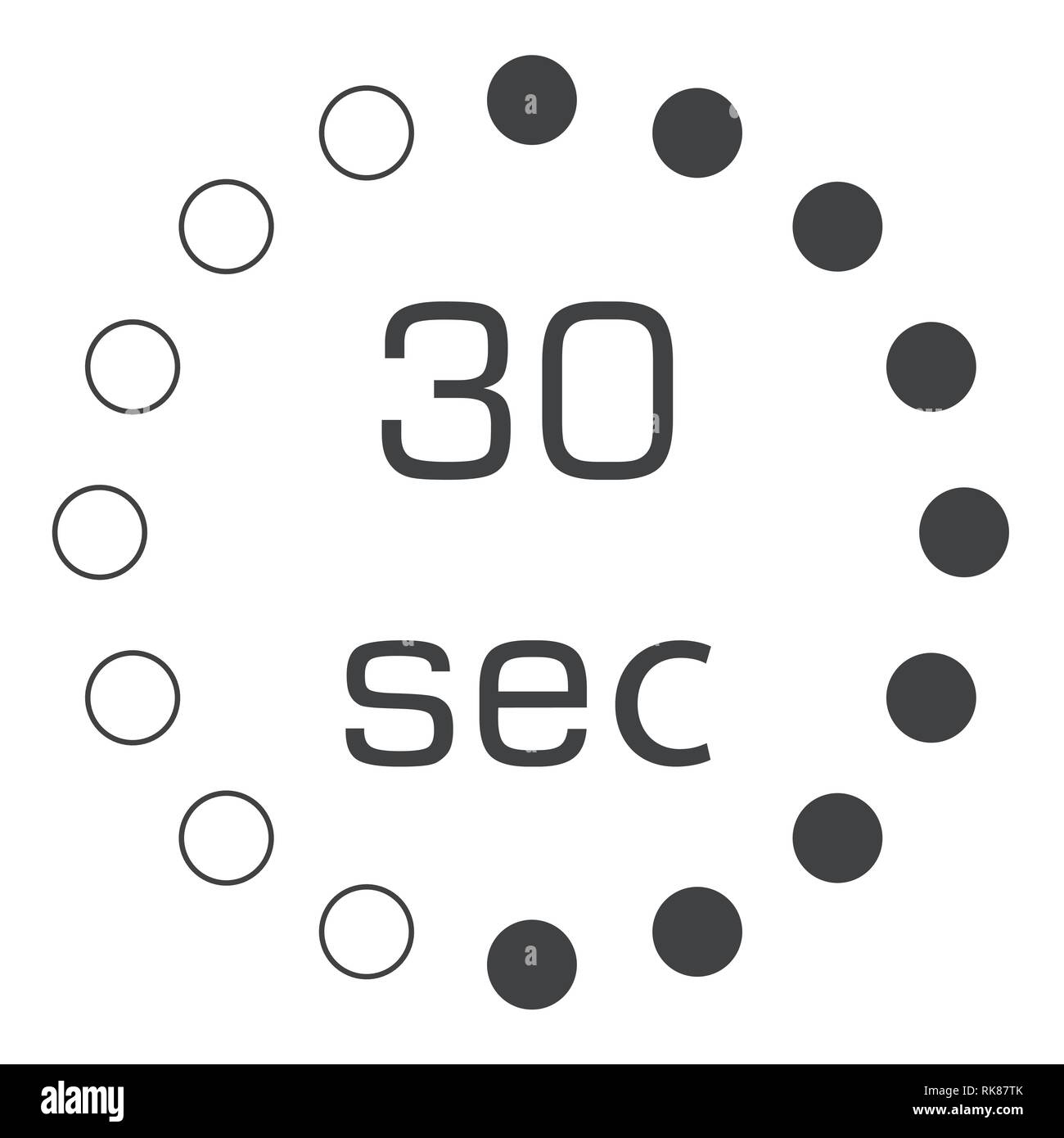 Les 30 secondes, chronomètre, minuterie numérique icône vecteur. clock and  watch compte à rebours du minuteur symbole Image Vectorielle Stock - Alamy