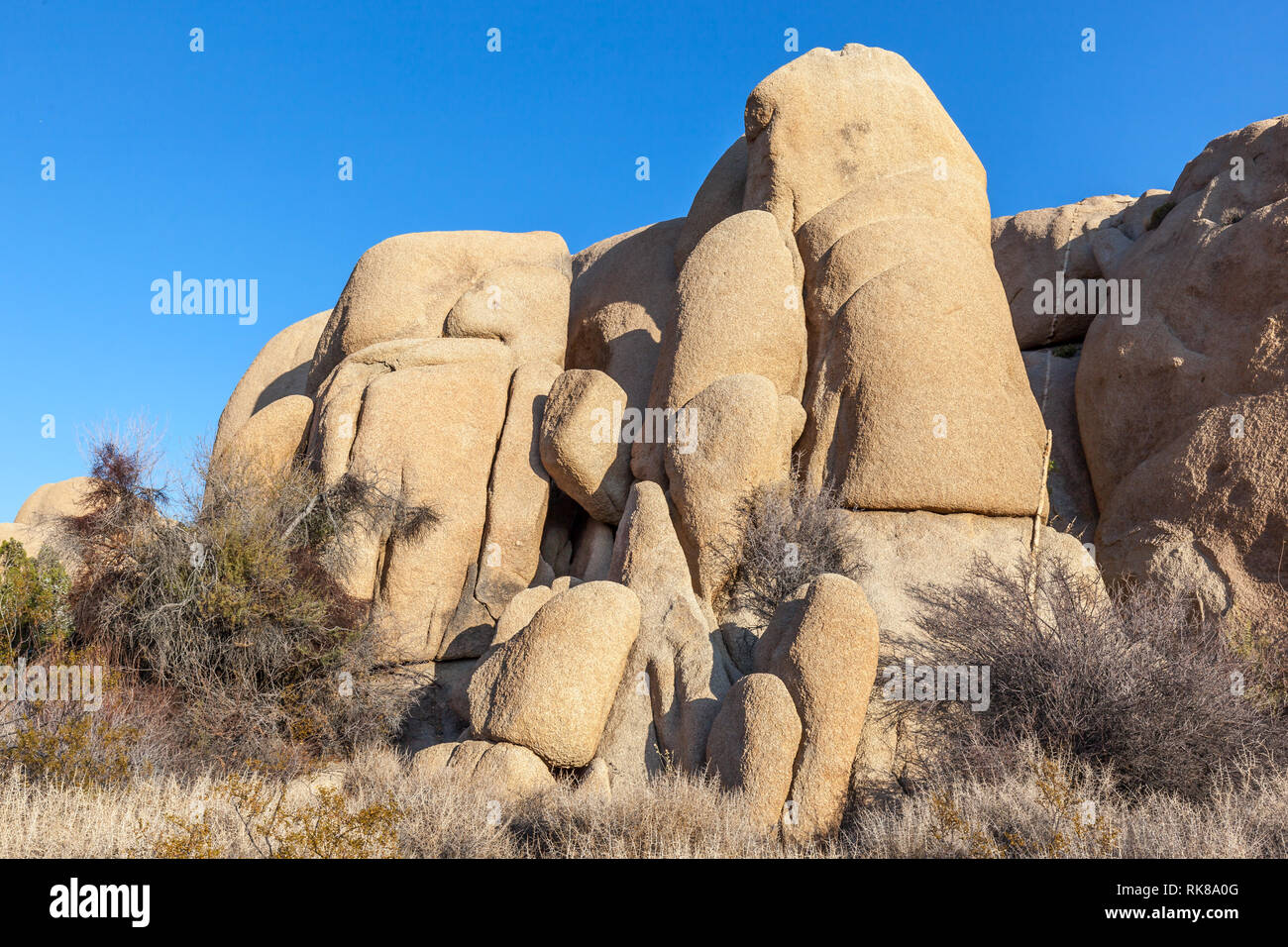 Des roches dans le parc national de Joshua Tree, California, USA Banque D'Images