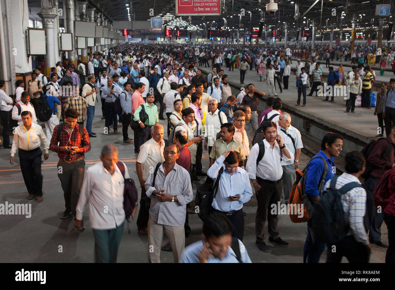 La gare Chhatrapati Shivaji, Mumbai, Inde Banque D'Images