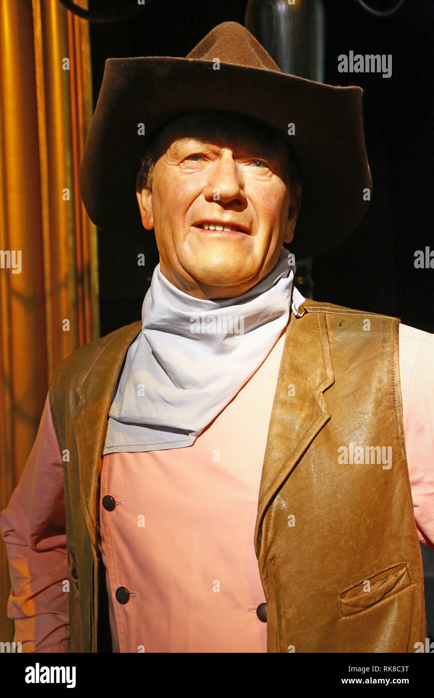John Wayne dans le musée Madame Tussauds de Londres Banque D'Images