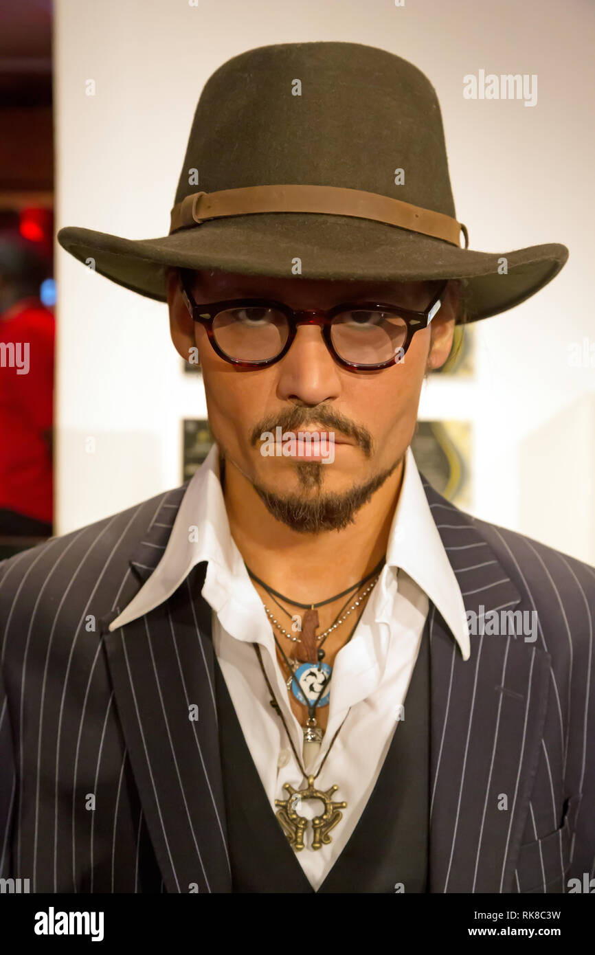 Johnny Depp dans le musée Madame Tussauds de Londres Banque D'Images