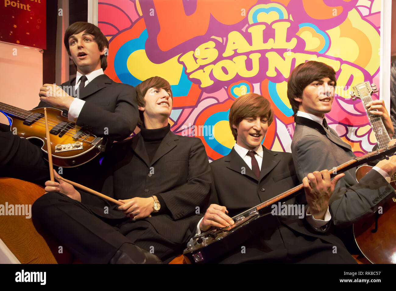 Les Beatles dans le musée Madame Tussauds de Londres Banque D'Images