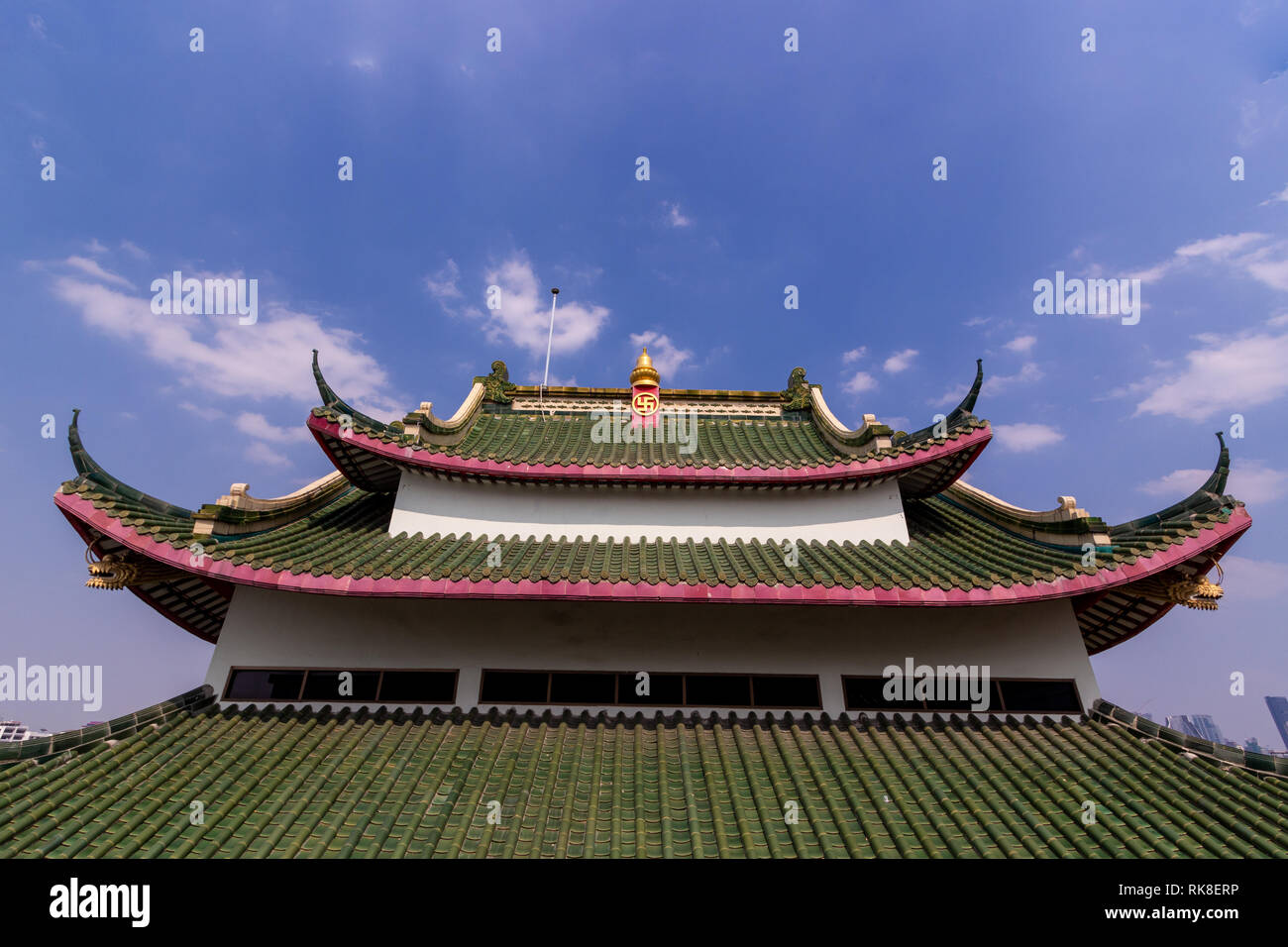 Che Chin Khor styple chinois temple et pagode à Bangkok, Thaïlande Banque D'Images