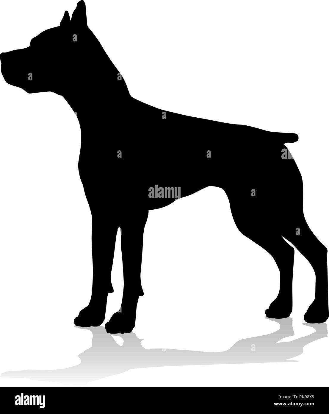 Silhouette chien Animal de compagnie Illustration de Vecteur