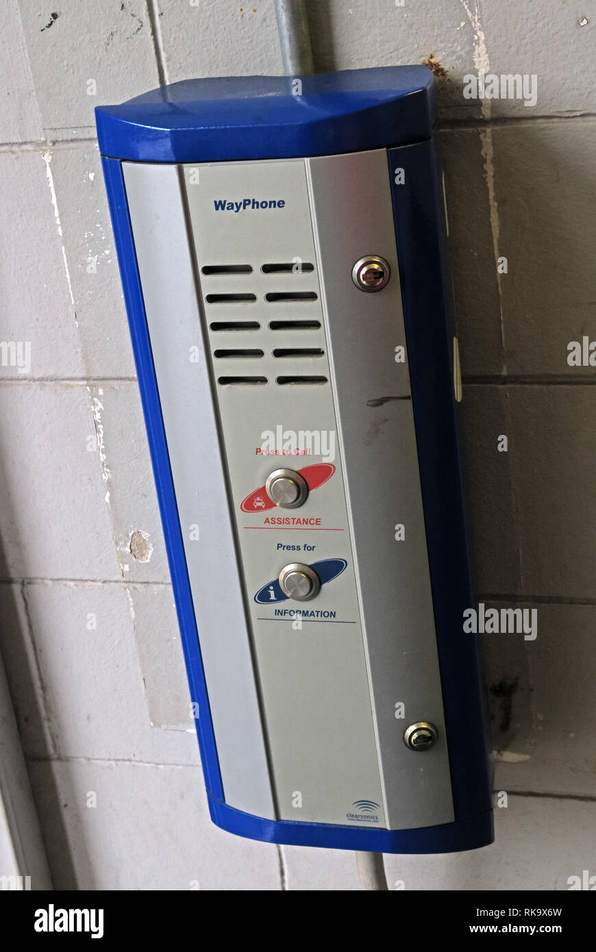 WayPhone Edge Hill Station téléphone interphone d'urgence Banque D'Images