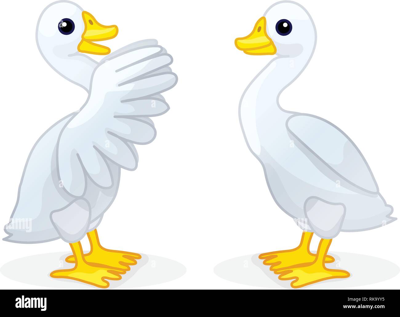 Vector cartoon animal clipart : goose Illustration de Vecteur