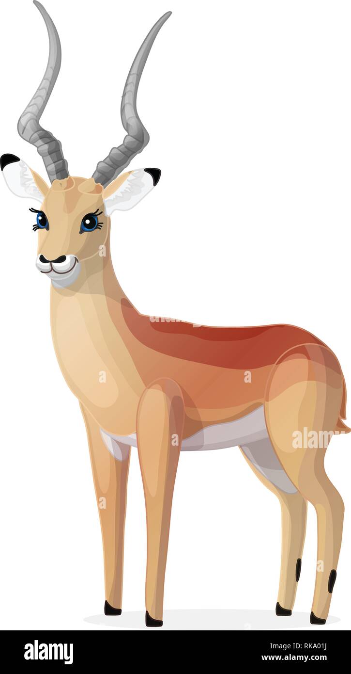 Vector cartoon animal impala : clipart Illustration de Vecteur