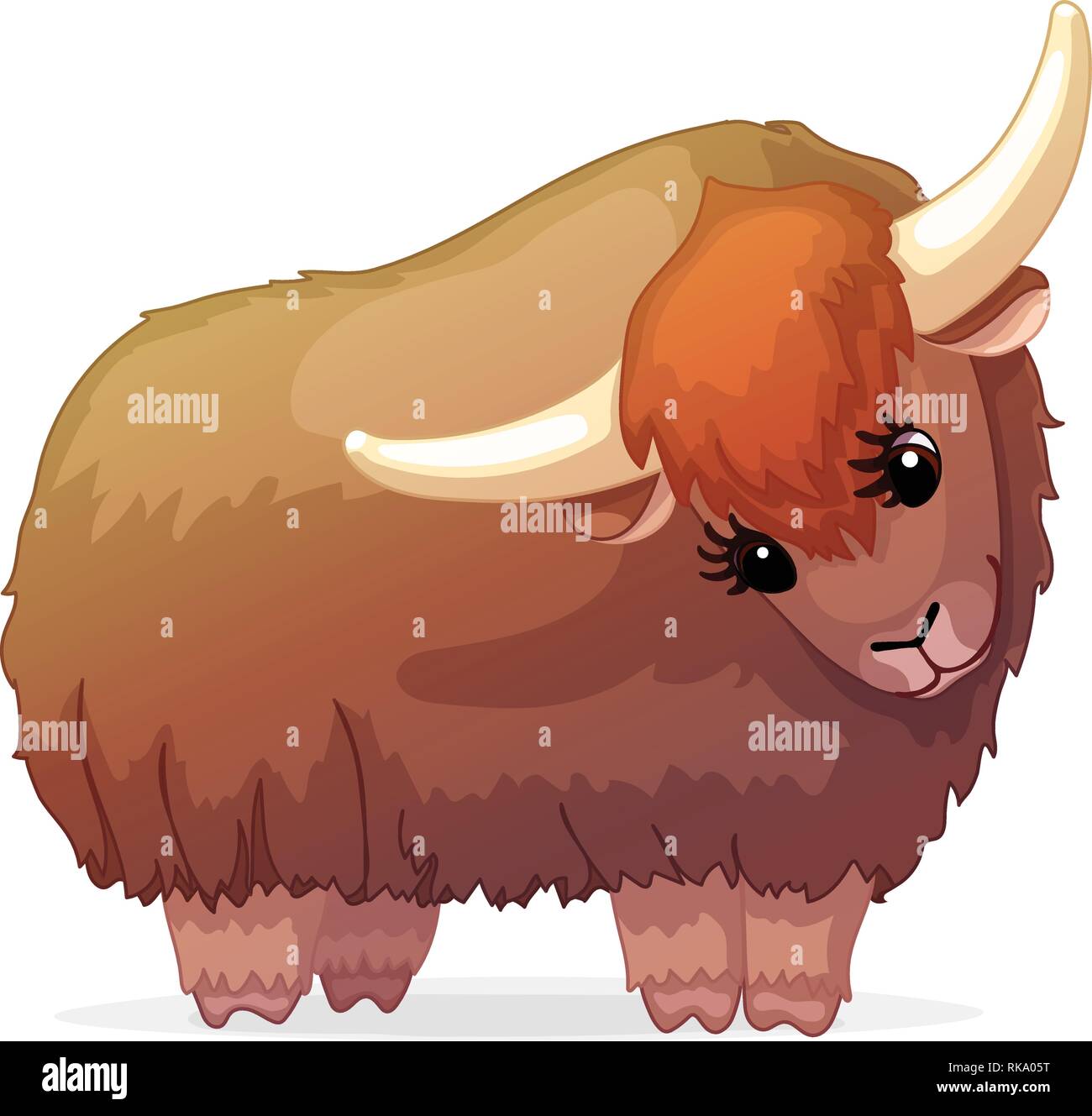 Vector cartoon animal : yak clipart Illustration de Vecteur