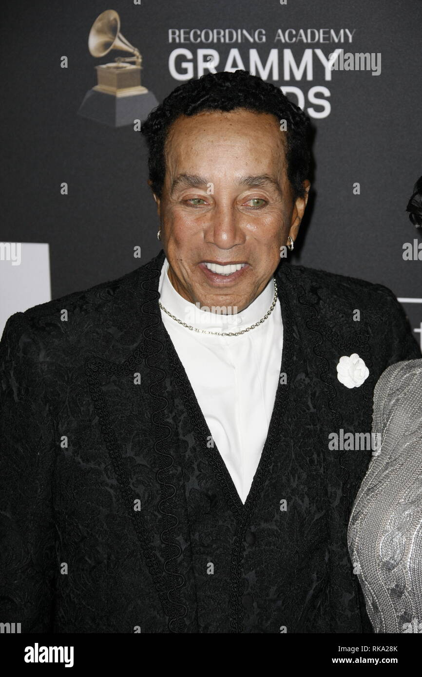 Los Angeles, CA- février 09:Smokey Robinson au Clive Davis Pre-Grammy et Gala hommage aux icônes de l'industrie qui a eu lieu au Beverly Hilton le 9 février 2019 à Beverly Hills, Californie. Crédit photo : imageSPACE : Imagespace/Alamy Live News Banque D'Images