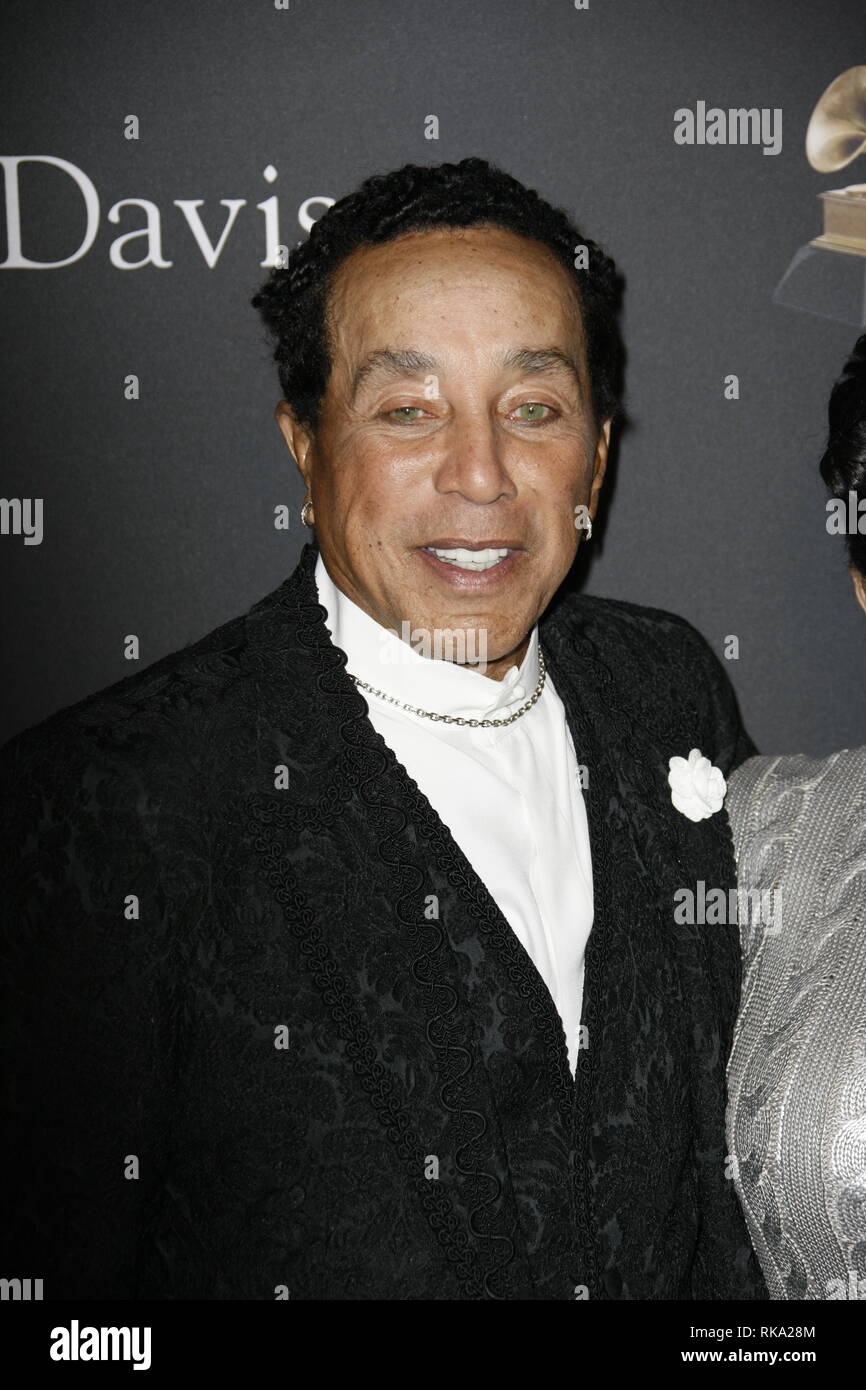 Los Angeles, CA- février 09:Smokey Robinson au Clive Davis Pre-Grammy et Gala hommage aux icônes de l'industrie qui a eu lieu au Beverly Hilton le 9 février 2019 à Beverly Hills, Californie. Crédit photo : imageSPACE : Imagespace/Alamy Live News Banque D'Images