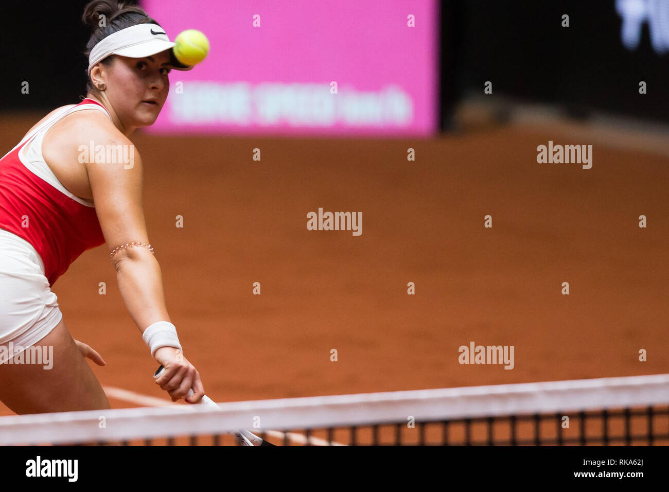9 février 2019, Den Bosch Pays-Bas Tennis, Fed Cup Pays-bas v Canada Bianca Andreescu (Canada) Crédit : Orange Photos vof/Alamy Live News Banque D'Images