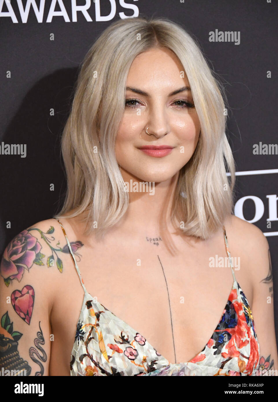 9 février 2019 - Los Angeles, CA, États-Unis - 09 février 2019 - Los Angeles, Californie - Julia Michaels. L'Académie de l'enregistrement et Clive Davis' 2019 pre-GRAMMY gala tenu au Beverly Hilton Hotel. Crédit photo : Birdie Thompson/AdMedia (crédit Image : © Birdie Thompson/AdMedia via Zuma sur le fil) Banque D'Images