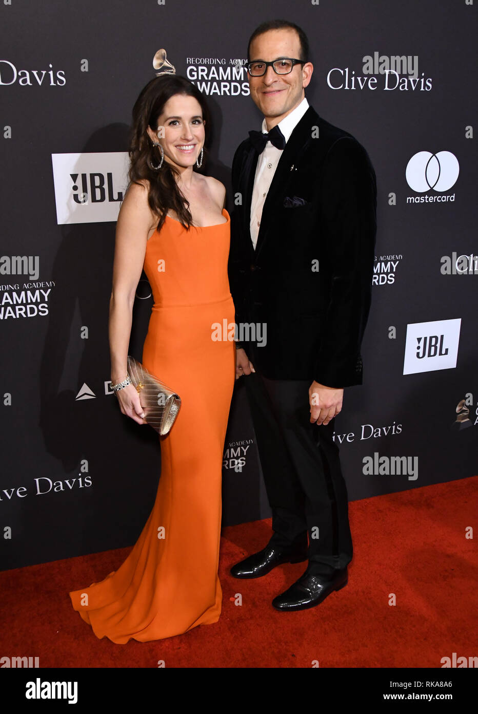 Californie, USA. . Feb 9, 2019. 09 février 2019 - Los Angeles, Californie - Doug Davis, Jessie Muscio. L'Académie de l'enregistrement et Clive Davis' 2019 pre-GRAMMY gala tenu au Beverly Hilton Hotel. Crédit photo : Birdie Thompson/AdMedia Crédit : Birdie Thompson/AdMedia/ZUMA/Alamy Fil Live News Banque D'Images