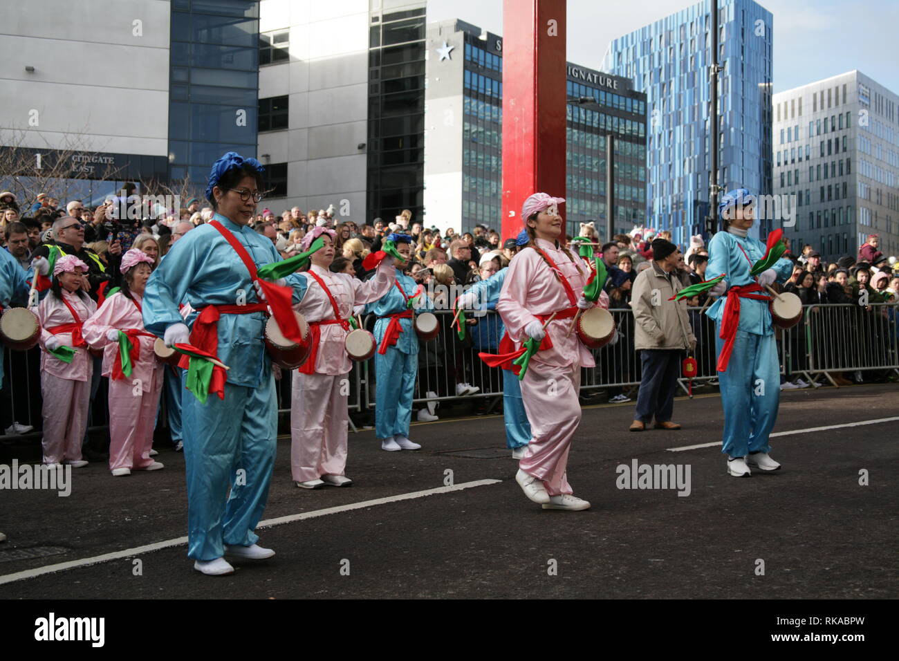 Newcastle, Royaume-Uni. Février 10th 2019. Célébration du nouvel an chinois du cochon sur Stowel Street, City Centre, Credit: DEW/Alamy Live News Banque D'Images