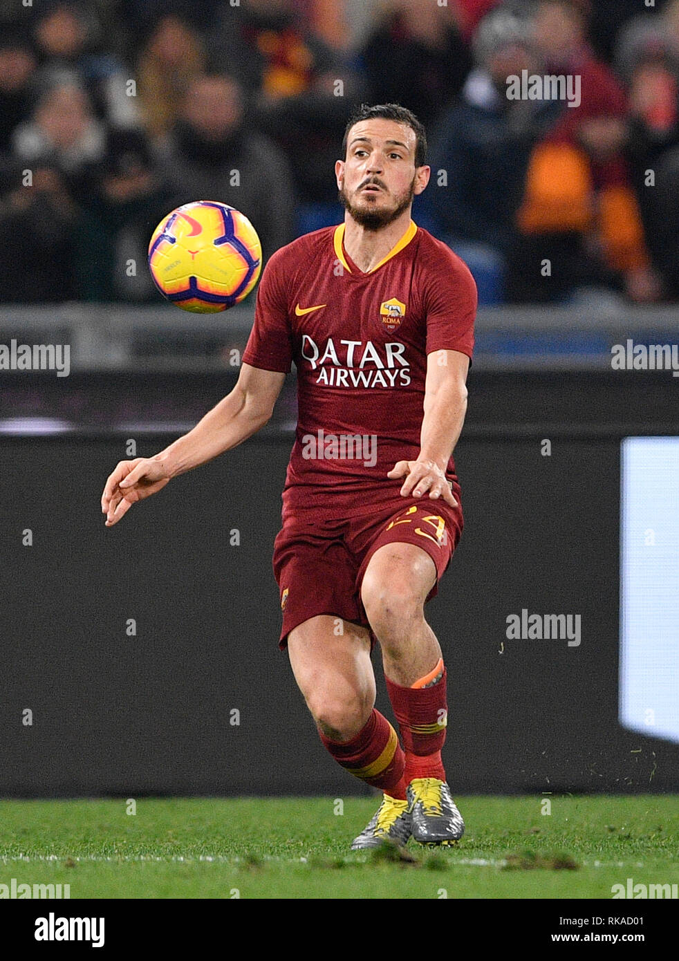 Foto Fabrizio amis 03 febbraio 2019 Roma, Italia sport calcio Roma vs Milan - Campionato di Calcio Serie A TIM 2018/2019 - Stadio Olimpico. Nella foto : Alessandro Florenzi Fabrizio Photo Amis Février 03, 2019 Rome, Italie sport soccer Roma vs Milan - Ligue des Champions de football italien UN TIM 2018/2019 - stade olympique. Dans le pic : Alessandro Florenzi Banque D'Images